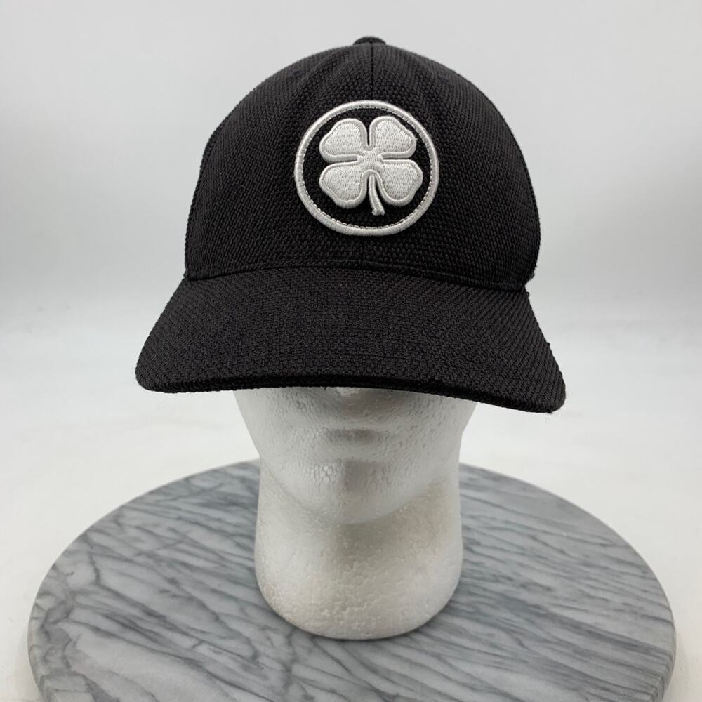 Black Clover Hat Mens Snapback Black Flexfit Tech 110 Mesh Back Biltmore Logo - Picture 2 of 13